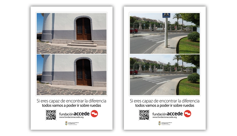 Campaña publicitaria en mupis para la Fundación Accede