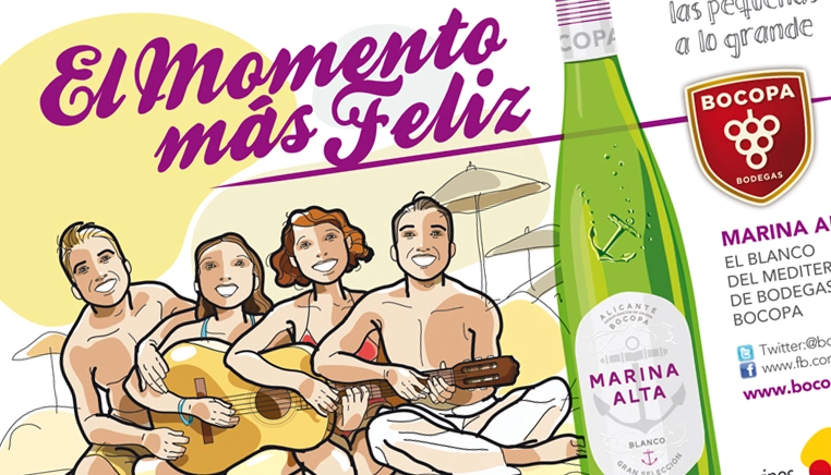 Campaña publicitaria de radio para vinos de Bodegas Bocopa