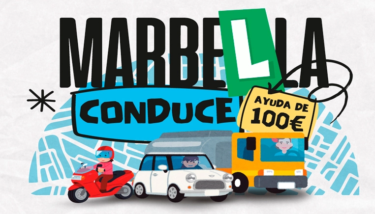 Diseño del cartel de la iniciativa Marbella Conduce 2025.