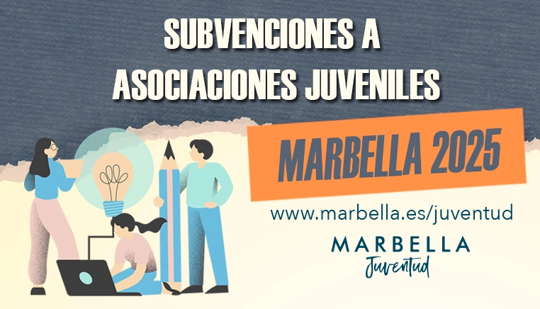 Diseño de la campaña de subvenciones juveniles de Marbella 2025.