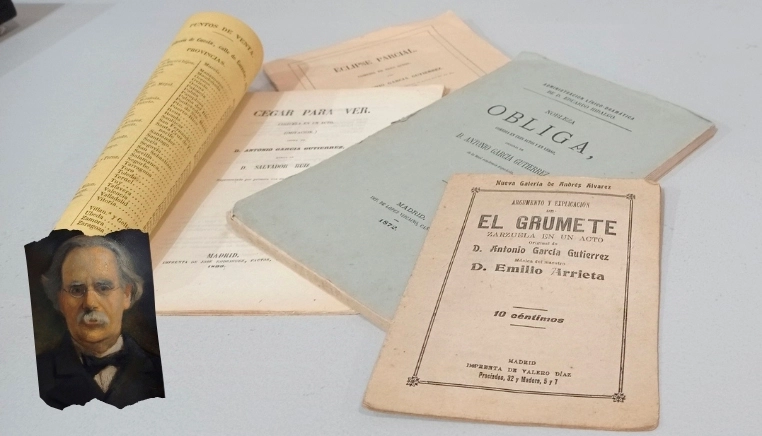 Diseño del material promocional de la exposición “García Gutiérrez. Nuevas adquisiciones”.