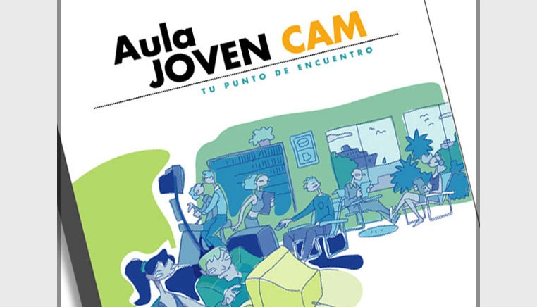 Diseño nueva línea de comunicación Aulas jóvenes paral a CAM. Actualización del logotipo