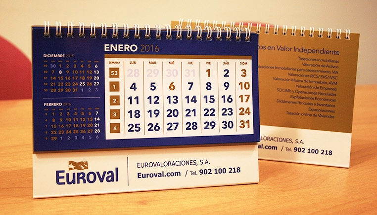 Euroval - Diseño de calendario 2016