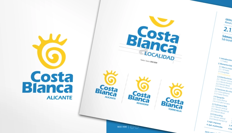 Logotipo y Manual de Normas Gráficas Costa Blanca, Patronato Provincial de Turismo 'Costa Blanca'
