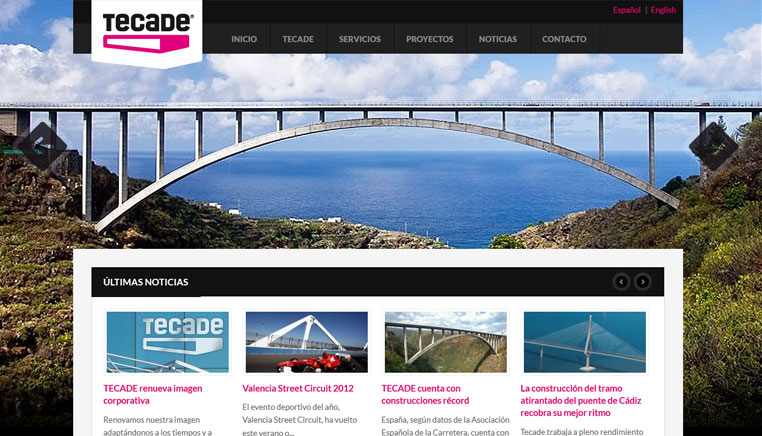 Diseño y programación web para Tecade