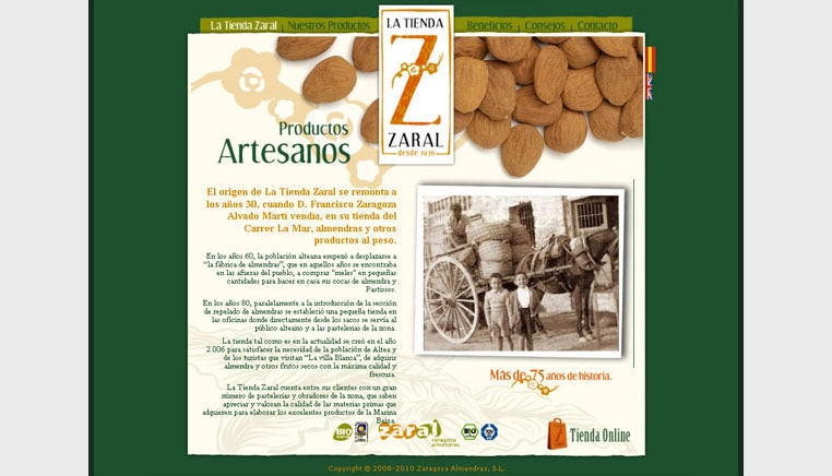 Creación tienda Online para Zaragoza Almendras. Venta Online al menor.