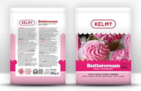 Diseño del envase para Buttercream Kelmy por Grupo Camaleón Creativos