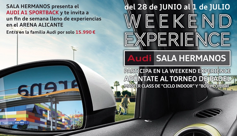Campaña publicitaria Audi Sala 'Weekend Experience' en el Gimnasio Arena de Alicante