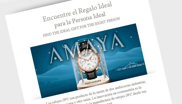 Campaña de Navidad 2015 para Amaya Joyeros