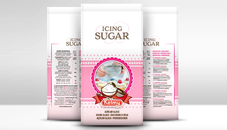 Envasado renovado para el Icing Sugar de Kelmy